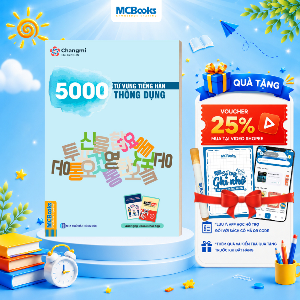 Sách - 5000 Từ Vựng Tiếng Hàn Thông Dụng
