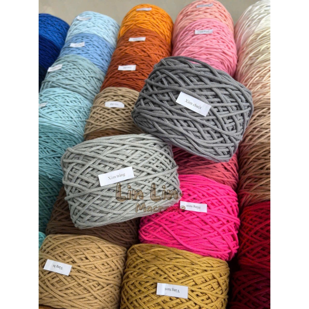 Dây dệt màu size 3mm thắt macrame [ảnh thật và video]