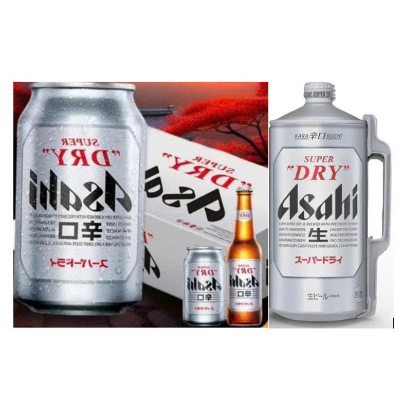 Bia Nhật Asahi Super Dry 330ml x 24 Chai/lon/2lit