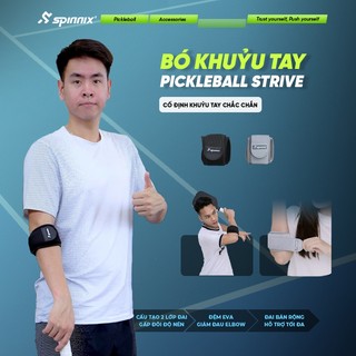 Bó khuỷu tay pickleball Spinnix Strive đệm EVA 2 lớp đai giảm chấn hỗ trợ khuỷu khi chơi thể thao