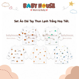 COMBO 5 Áo Dài Tay Thun Lạnh Pettit Cho Bé 0-9 Tháng