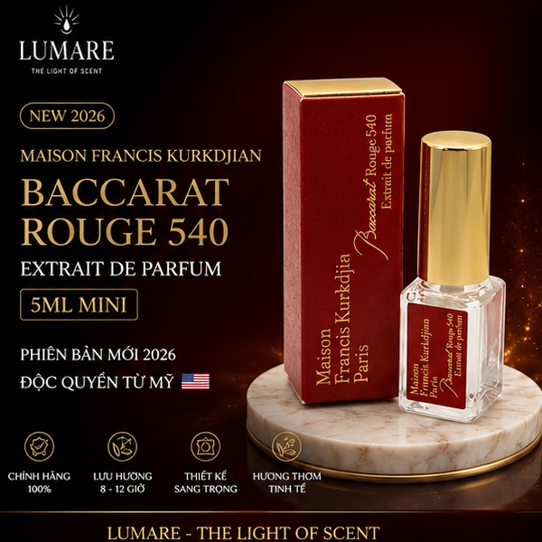 Nước Hoa MFK Baccarat Rouge 540 Extrait De Parfum Mini 5ml Unisex | Dạng Xịt Tiện Mang Theo | Eau De