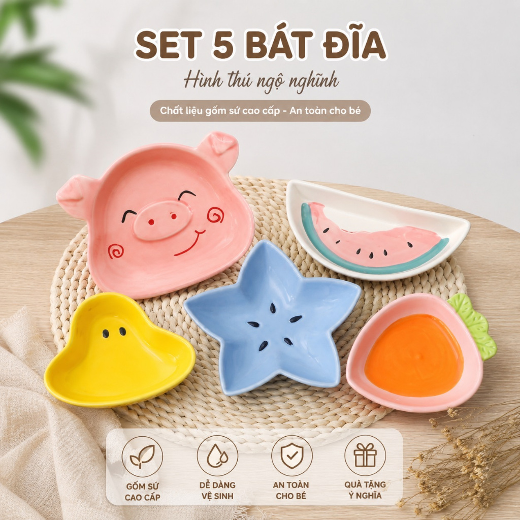 Bát ăn dặm carot mini ăn dặm kiểu nhật