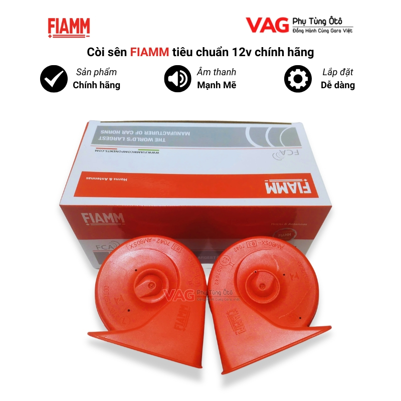 [Chính hãng] Còi sên chống nước FIAMM ITALY 12V 400Hz/500Hz