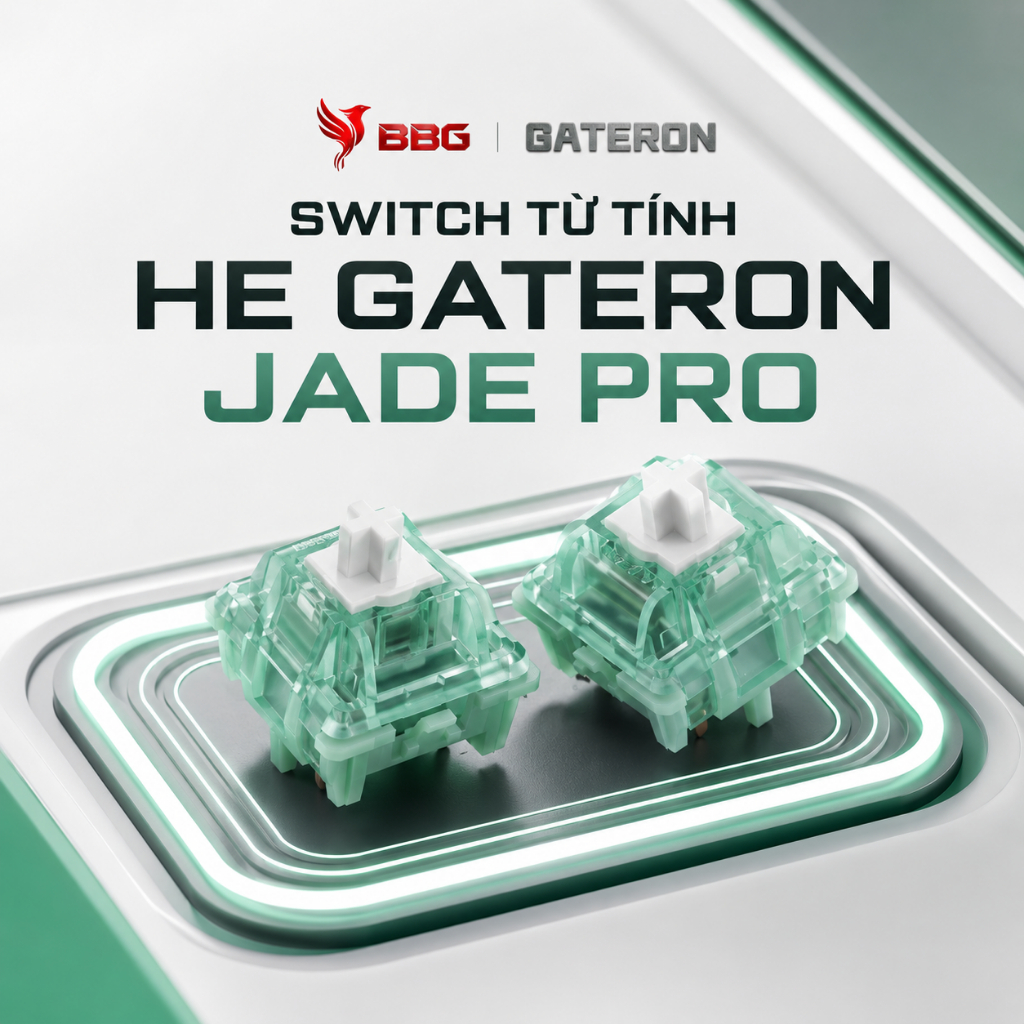 [10 switch] Switch Từ Tính HE Gateron Magnetic Jade Pro | Linear 50g | Công Tắc Bàn Phím HE Hiệu Năn