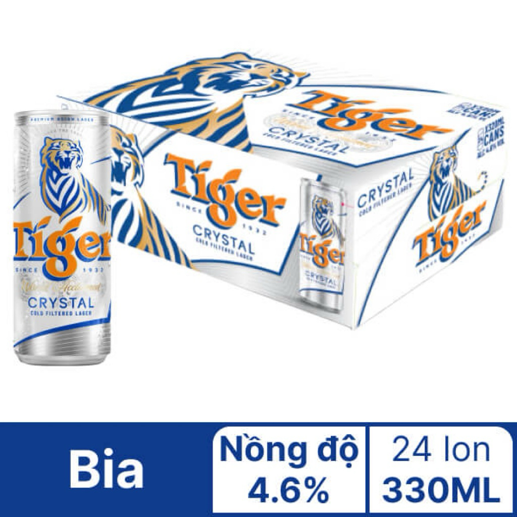 Bia Tiger Bạc Lon Cao 330ml