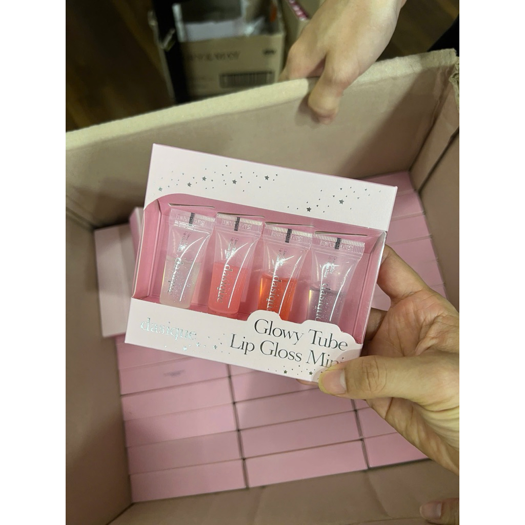 Set son bóng DASIQUE GLOWY TUBE LIP GLOSS MINI SET