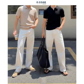 Quần Jeans Nam Ống Suông Menswear Dáng Rộng Phủ Giày, Vải Dày Dặn Đứng Dáng E Core Store