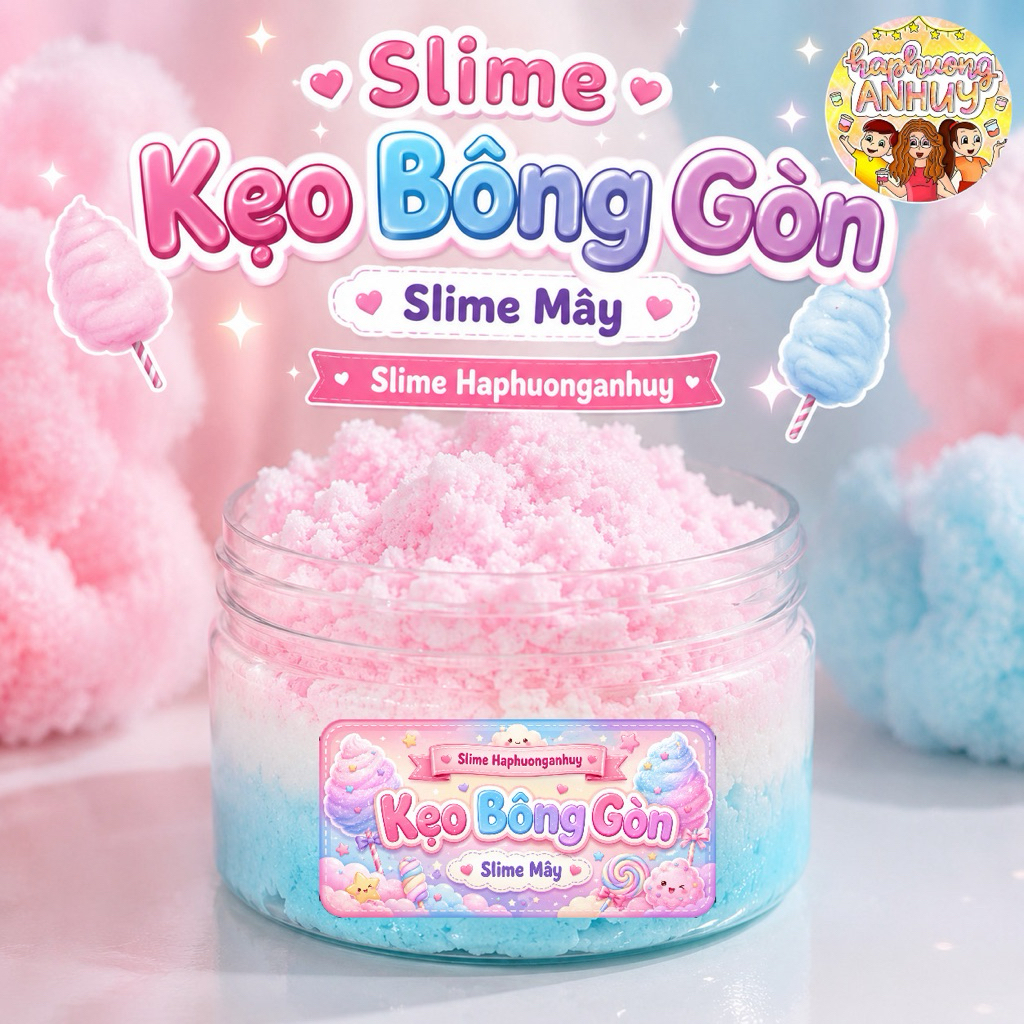 Slime Mây ( Cloud Slime ) / Slime “ Kẹo Bông Gòn “ / Slime Haphuonganhuy