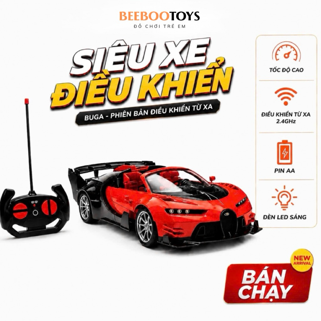 Bugatti điều khiển từ xa xe đua đồ chơi dành cho trẻ em sạc bốn chiều xe thể…