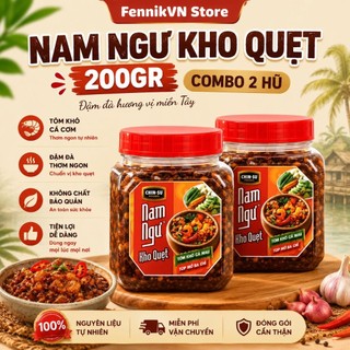 Combo 2 Hủ Nam Ngư Kho Quẹt Tôm Khô Cà Mau Tóp Mỡ Ba Chỉ 200gr - DATE 12/2026