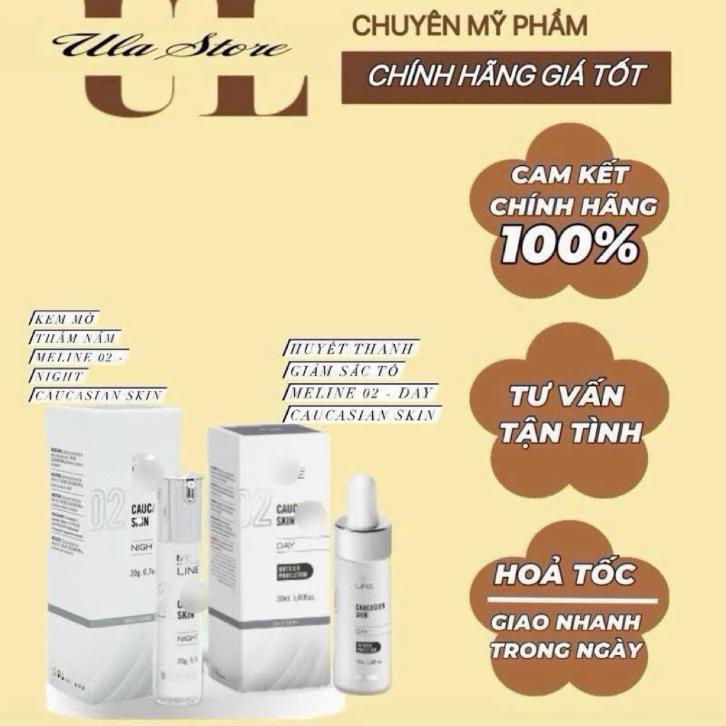 Inno Meline Cau𝐜𝖆sian 02 Day +Night- Cặp Đôi Giúp Giảm Sắc Tố, Cải Thiện Thâm Nám