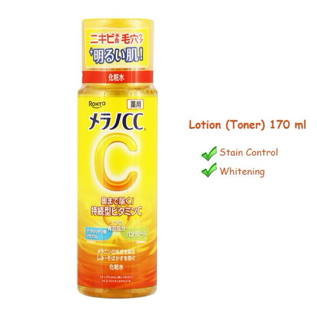 [chuẩnauth] Nước hoa hồng Melano CC Rohto chai 170ml dưỡng trắng ngừa thâm, toner melano cc Nhật Bản