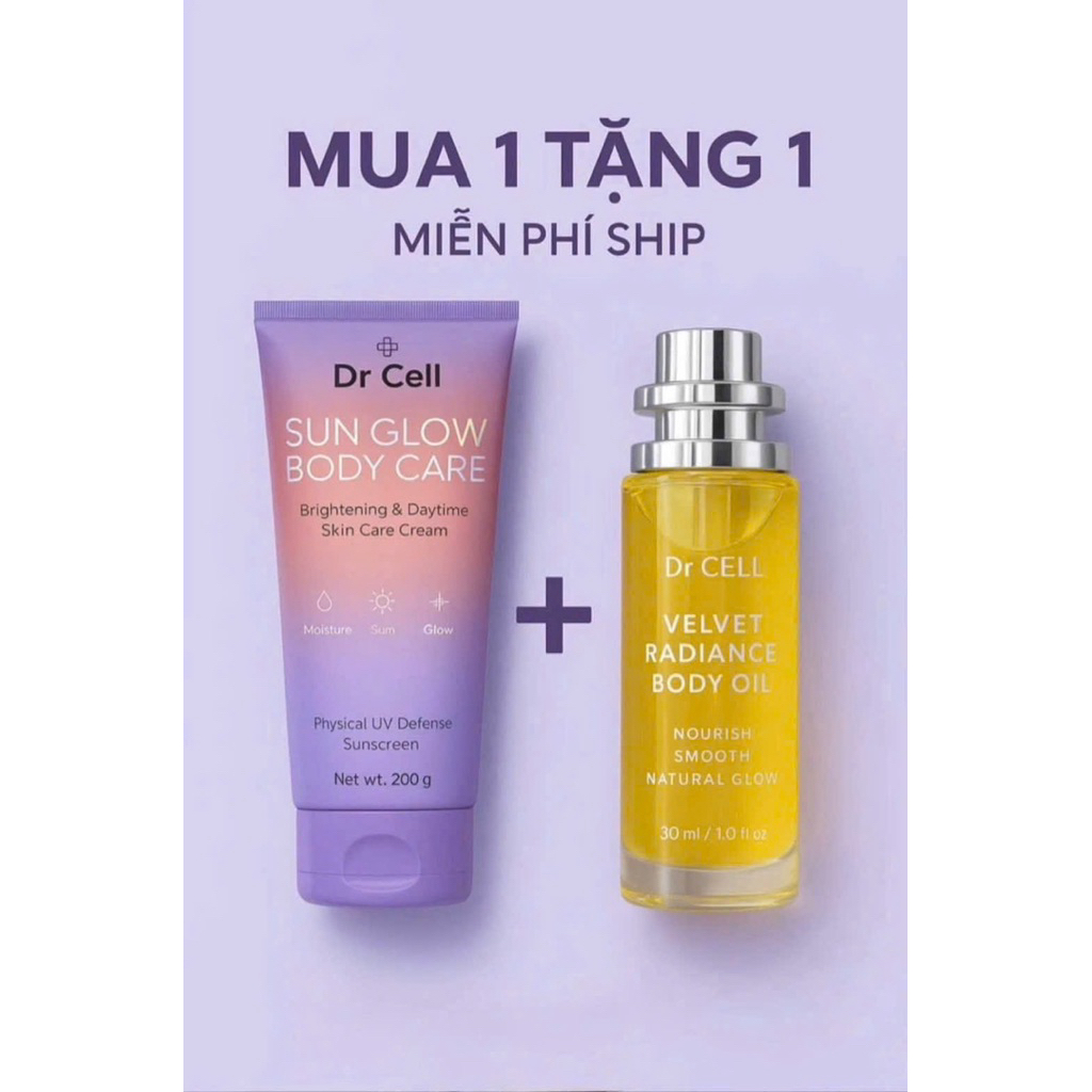 Body BAKUCHIOI DR CELL tặng kèm tẩy tế bào chết DR CELL dưỡng trắng da body chất kem mềm mịn thấm nh
