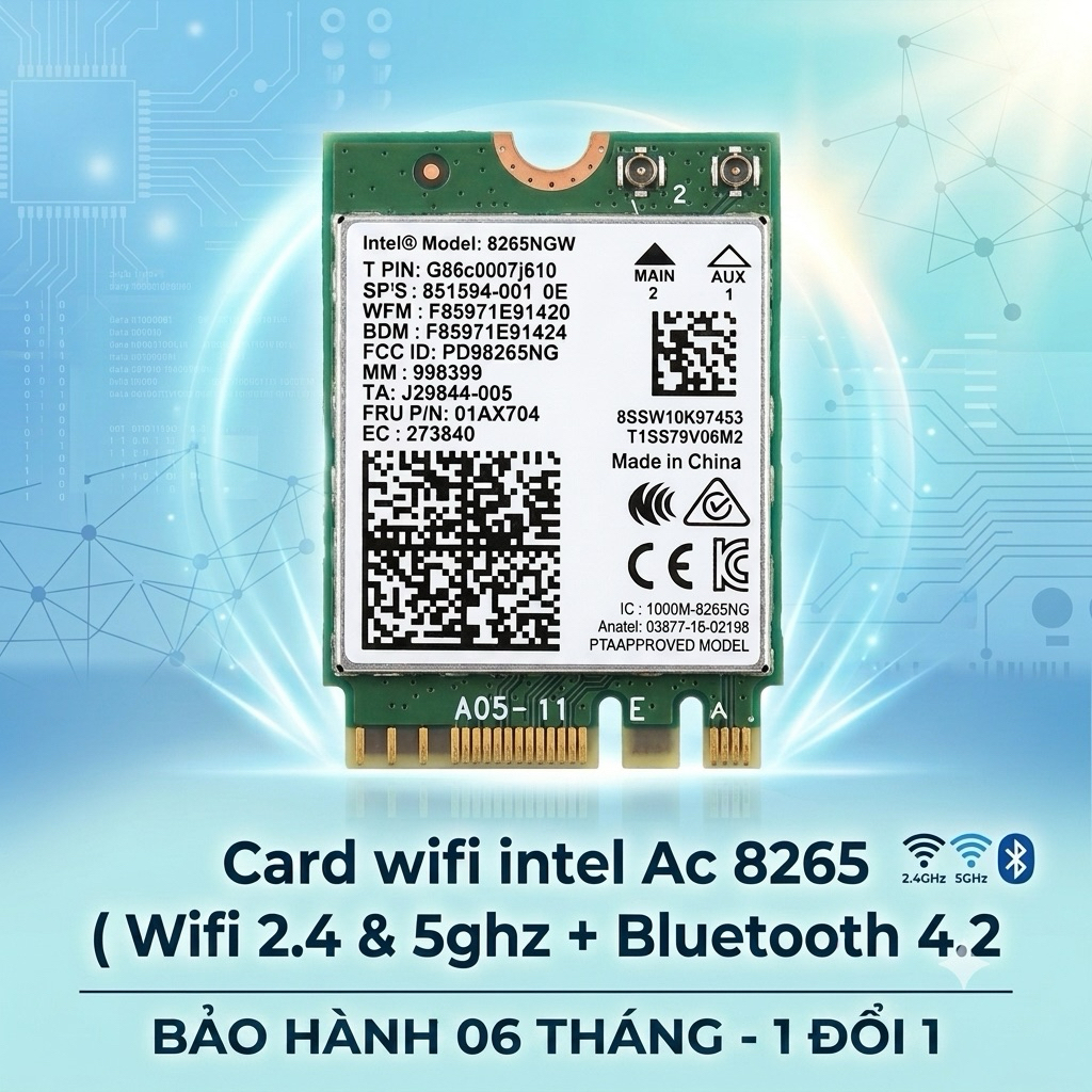 card  wifi  intel  AC8265 - wifi bluetooh -5G