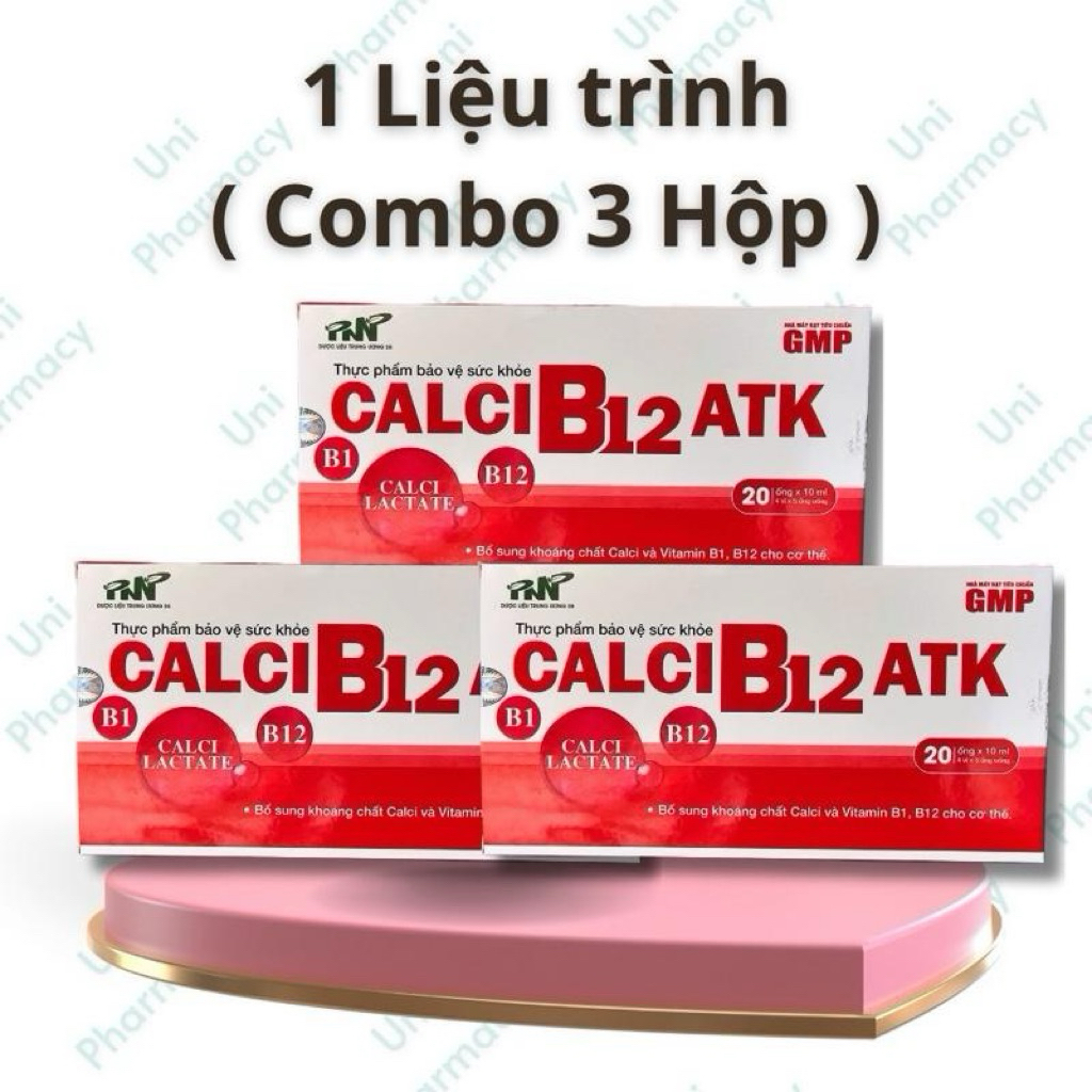 [Combo 3 hộp] CalciB12 ATK bổ sung canxi và vitamin b1, b12 cho cơ thể