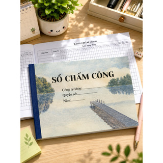 Sổ chấm công a4 bìa màu + bìa kiếng (2 mặt)