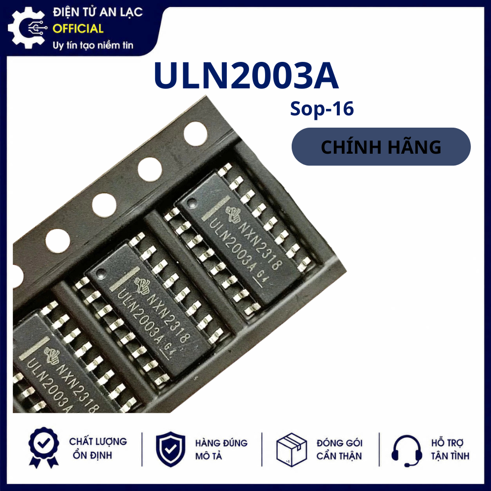 [5 con] IC Dán ULN2003 ULN2003A SOP-16 IC đệm hàng chính hãng