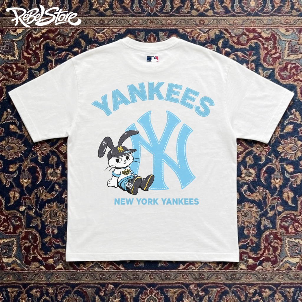 Áo Thun MLB Yankees Rabbit Form Rộng Unisex Cotton 280GSM – REBEL STORE