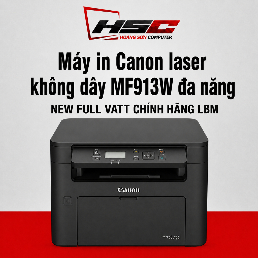 Máy in Canon laser không dây MF913W đa năng-NEW FULL VATT CHÍNH HÃNG LBM