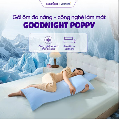 [SVIP] Vỏ Gối Ôm Lạnh Goodnight Poppy 45x120cm - Vỏ Gối Thun Lạnh Mát Mịn