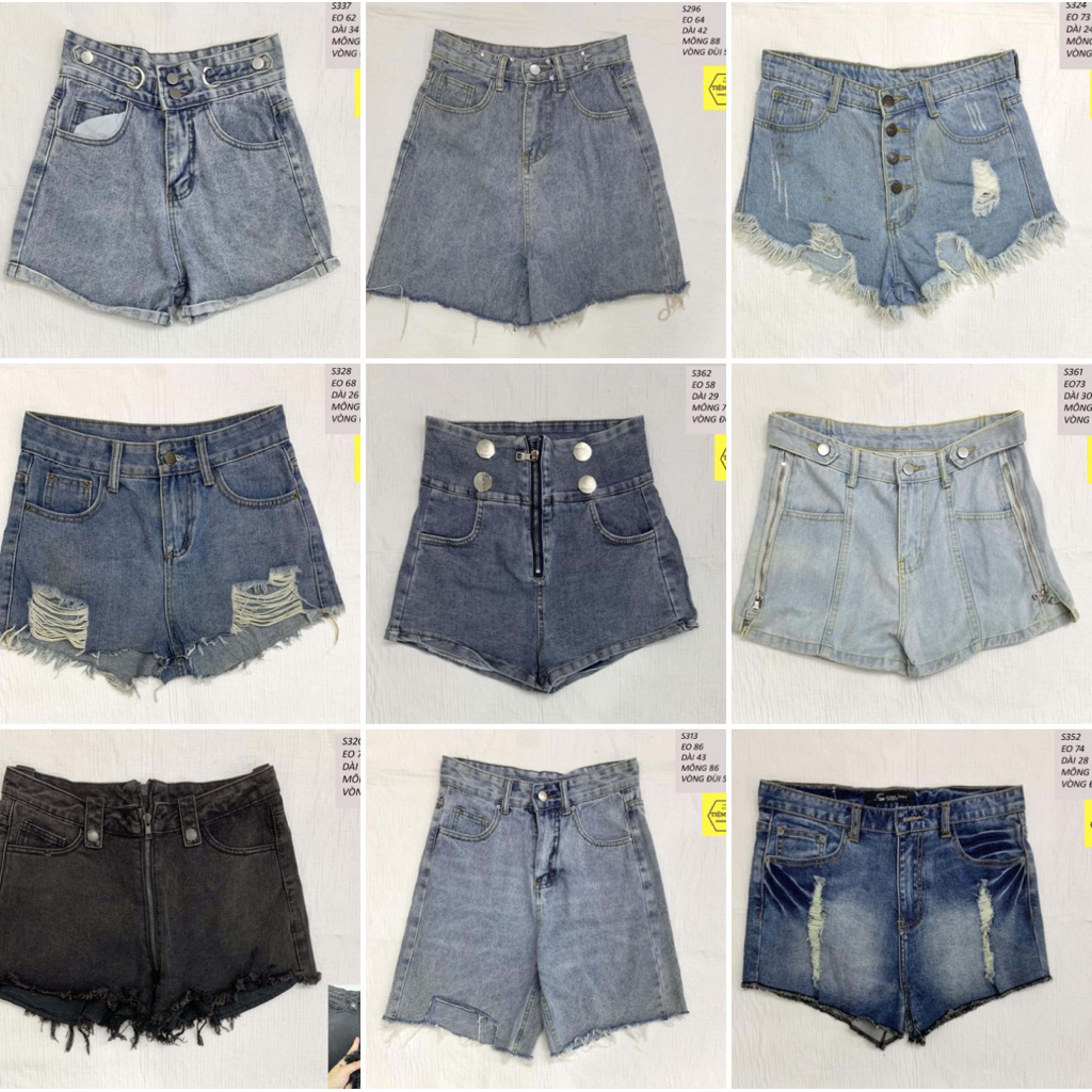 SB1[ẢNH SHOP CHỤP CHỌN MẪU] Quần Short nữ lưng cao chất jean phong cách Hàn Quốc trẻ trung hàng 2han