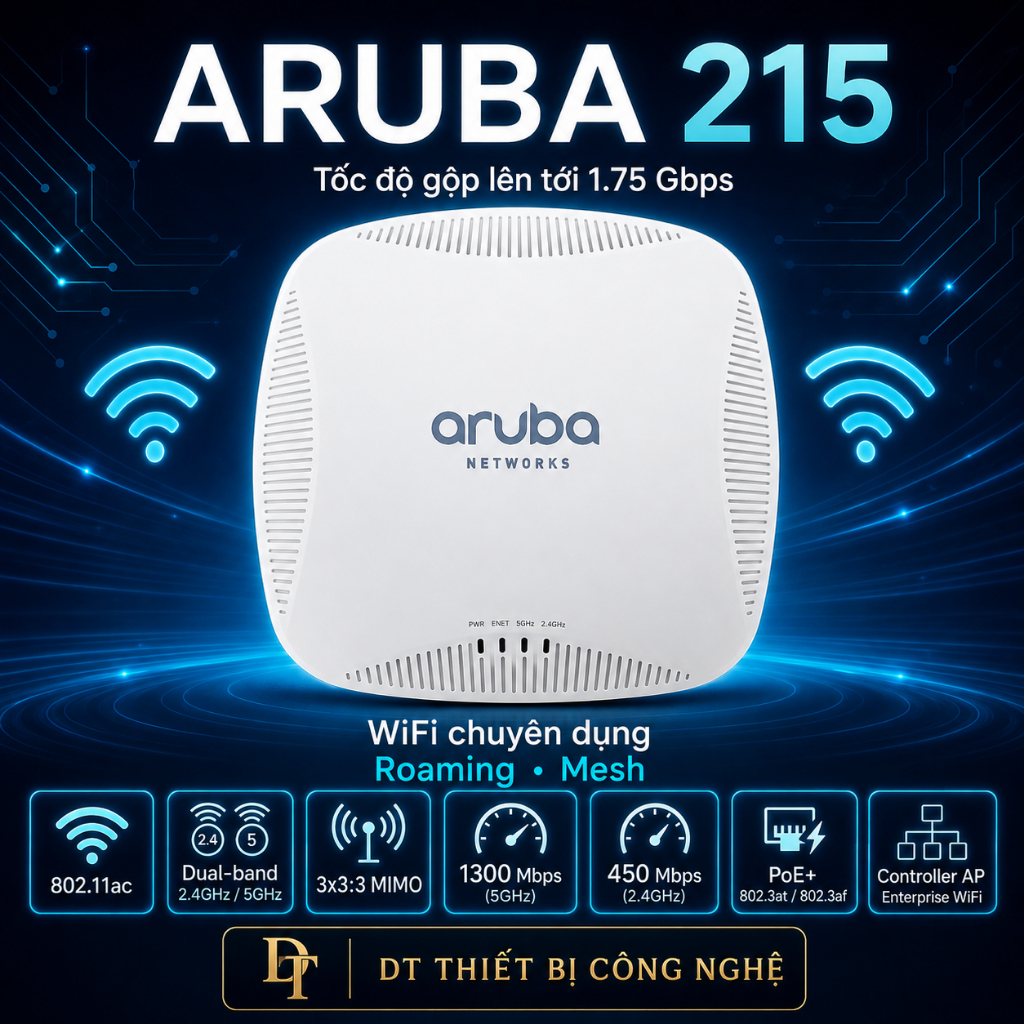 ✅ Aruba 215 Bộ Phát Wifi Chuyên Dụng - Roaming - Mesh  aruba