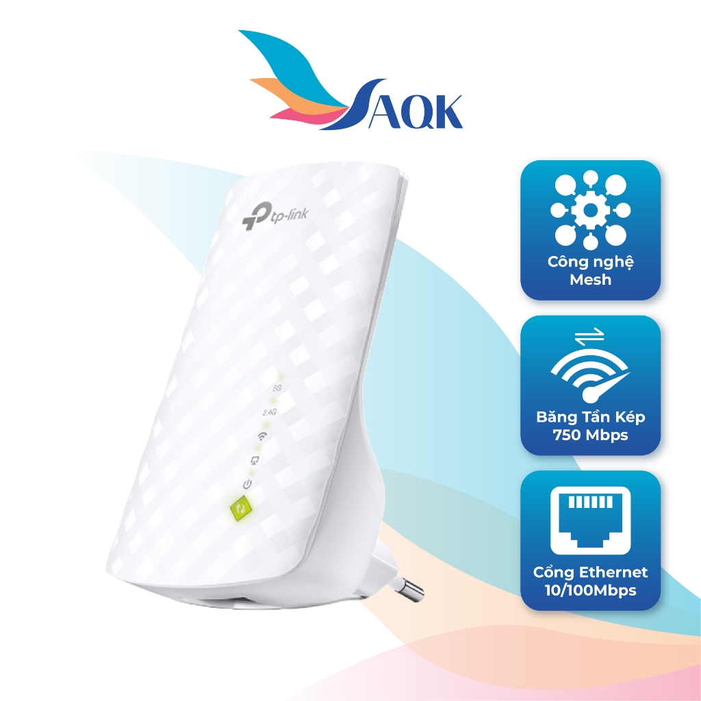 Bộ mở rộng sóng Wifi TP-Link AC750 Mesh Range Extender RE200 - Hàng chính hãng