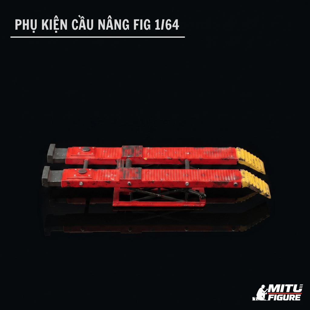 Phụ Kiện Cầu Nâng Xe Mô Hình Figure 1/64 -Phụ Kiện Gara ô tô cầu nâng sửa xe cho fig 1:64 MITU Figur