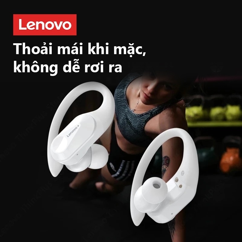 Tai nghe Bluetooth Lenovo LP75 Âm thanh HD độ trễ thấp giảm tiếng ồn chống nước pin 400mAh Bluetooth
