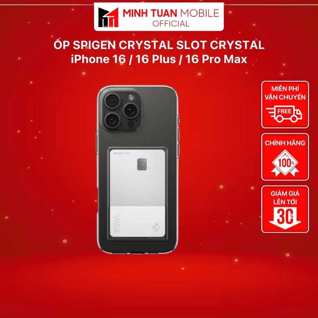 Ốp Spigen Crystal Slot Crystal iPhone 16 / 16 Plus / 16 Pro Max