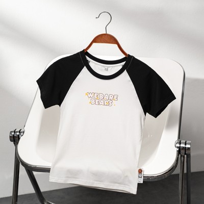 [BST We Bare Bears] Áo Thun BOO Nữ Form Raglan In Hình Gấu Ngộ Nghĩnh Đáng Yêu Thích Hợp Đi Làm, Đi Chơi
