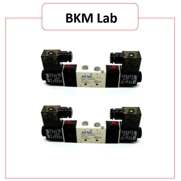Van Điện Từ Khí Nén 5/2 Airtac 4V220-08 (2 Đầu Coil) - Điện Áp 24VDC / 220VAC Cho Xi Lanh Khí Nén