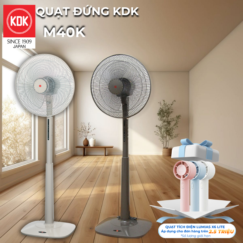 Quạt Đứng Nhật KDK 3 cánh - M40K - Bảo Hành Chính Hãng 2 Năm