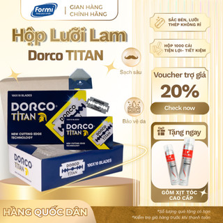 [GIÁ SỈ ] HỘP LỚN 1000c LƯỠI LAM |2026 - Dorco Titan Cao Cấp - Lưỡi Cạo Titanium - Êm Da, Không Rát (Bản Titan mới nhất)