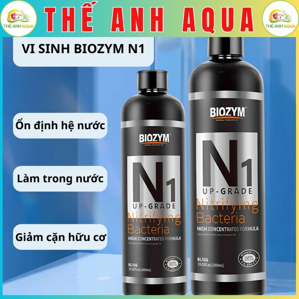 1 lít BIOZYM N1 Nitrification Bacteria và N1 Pro | Vi sinh N1 dùng cho hồ thuỷ sinh, cá tép cảnh
