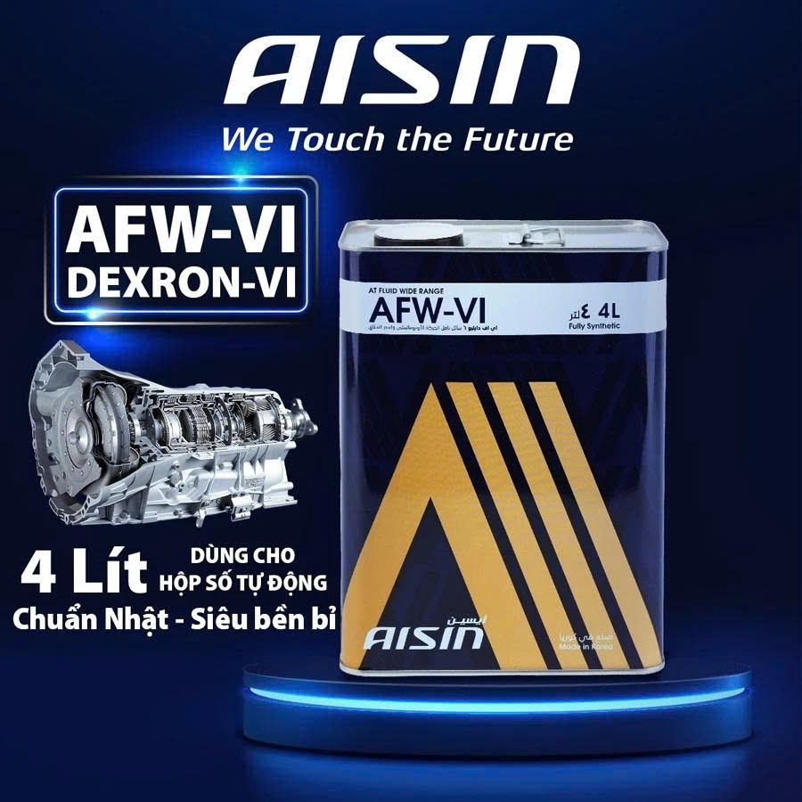 AISIN ATFDVI4S Dầu Hộp Số Tự Động AFW-VI Dexron VI 4 Lít
