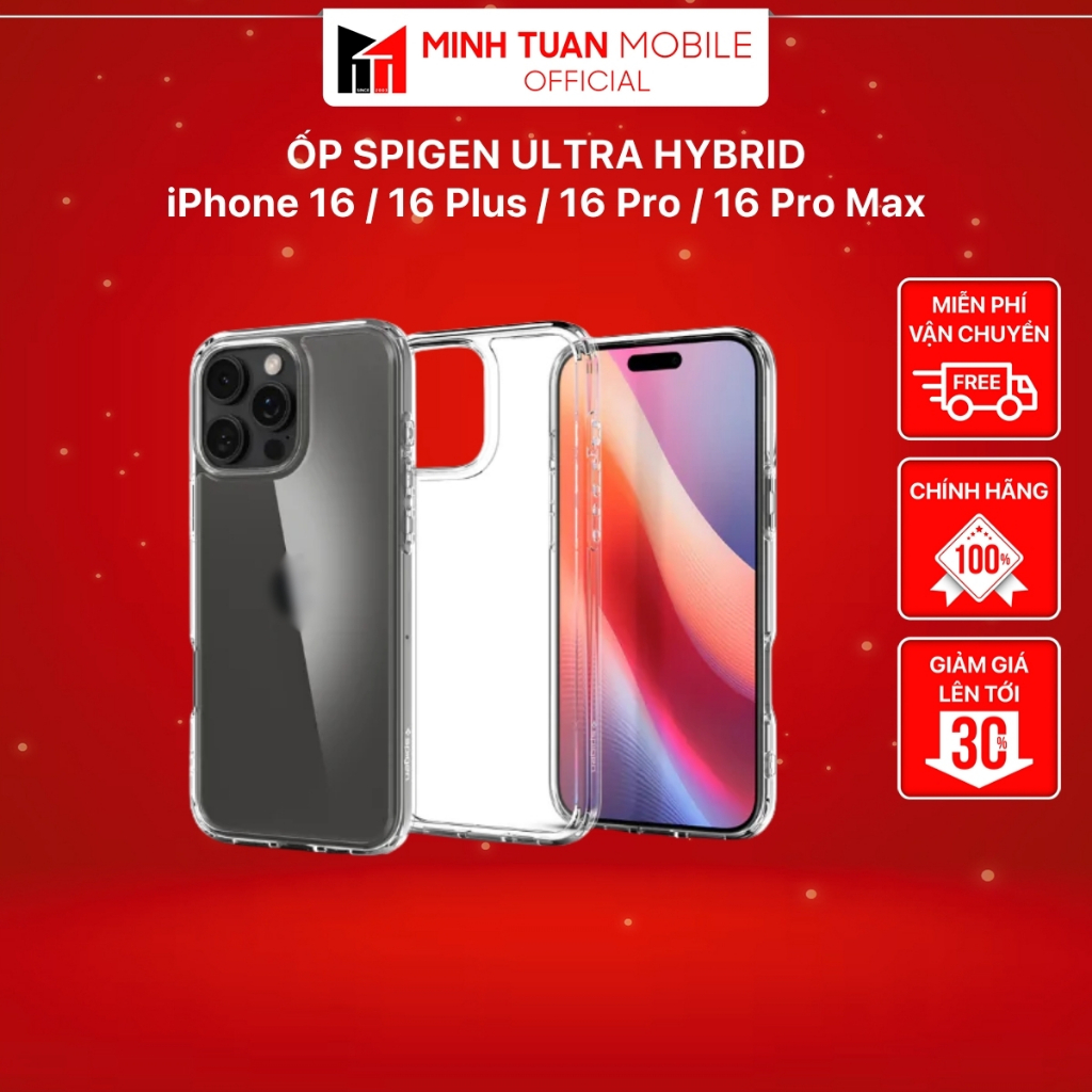 Ốp Spigen Ultra Hybrid iPhone 16 / 16 Plus / 16 Pro / 16 Pro Max