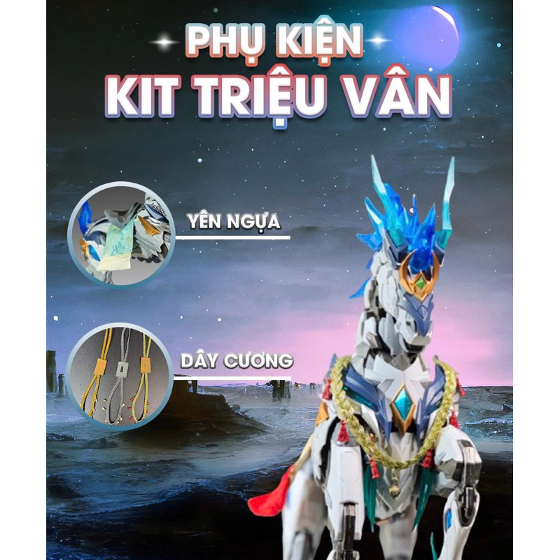 [Sẵn] F.K. Figure | Phụ Kiện Yên Và Dây Cương Ngựa MNP-XH05 Zhaoyun Triệu Vân