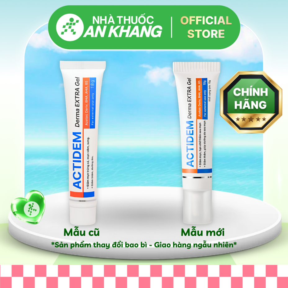 Actidem Derma Extra Gel giảm mụn, mờ thâm tuýp 18g [Nhà Thuốc An Khang - Chính Hãng 100%]