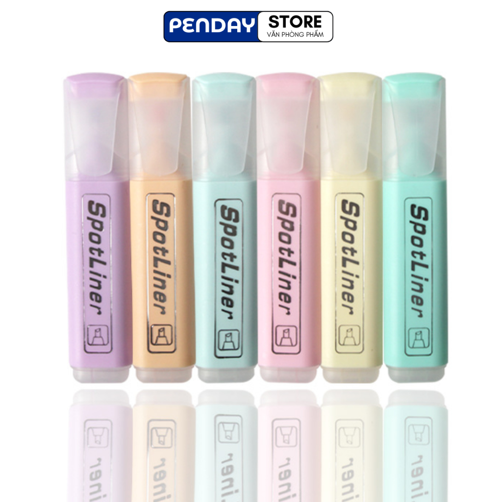 Bút highlight pastel - bút dạ quang cao cấp - bút đánh dấu highlight dòng học sinh - PENDAY STORE