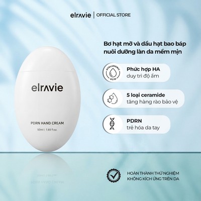 Kem Dưỡng Da Tay Elravie PDRN Hand Cream 50ml