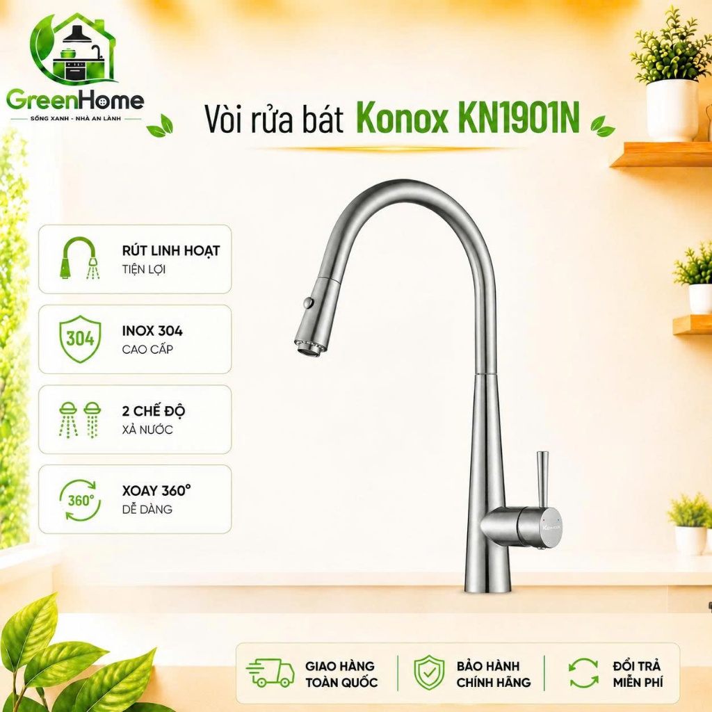 Vòi rửa bát Konox KN1901N
