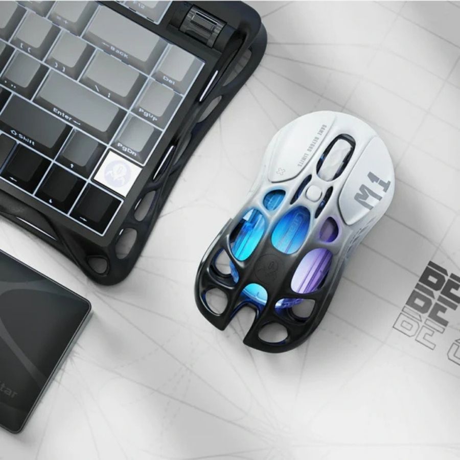 Chuột Gaming Không Dây GravaStar Mercury M1 Pro Gradient Black | 8K Polling Rate | 3 Chế Độ | RGB | BigBuy360 - bigbuy360.vn