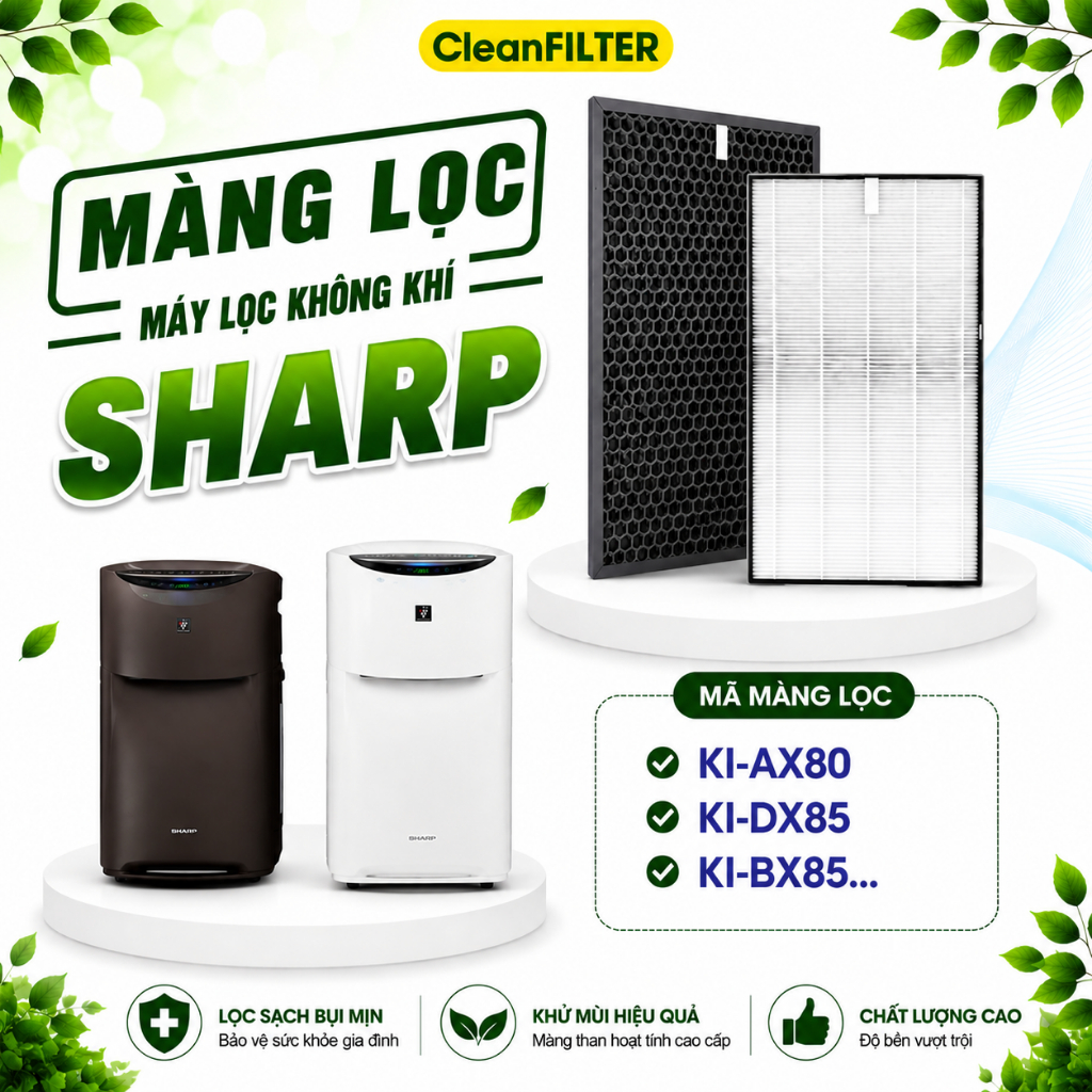 Màng Lọc Không Khí: KI-BX85, KI-AX80, KI-DX85, KI-85Y40 Màng Lọc Giá Rẻ, Màng Lọc Hepa