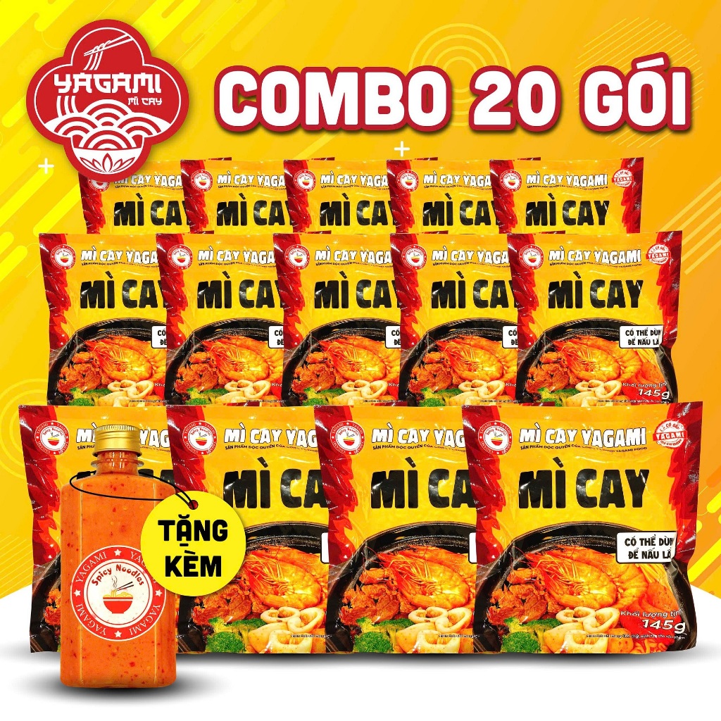 Set Mì Cay Yagami 20 gói vị chuẩn quán