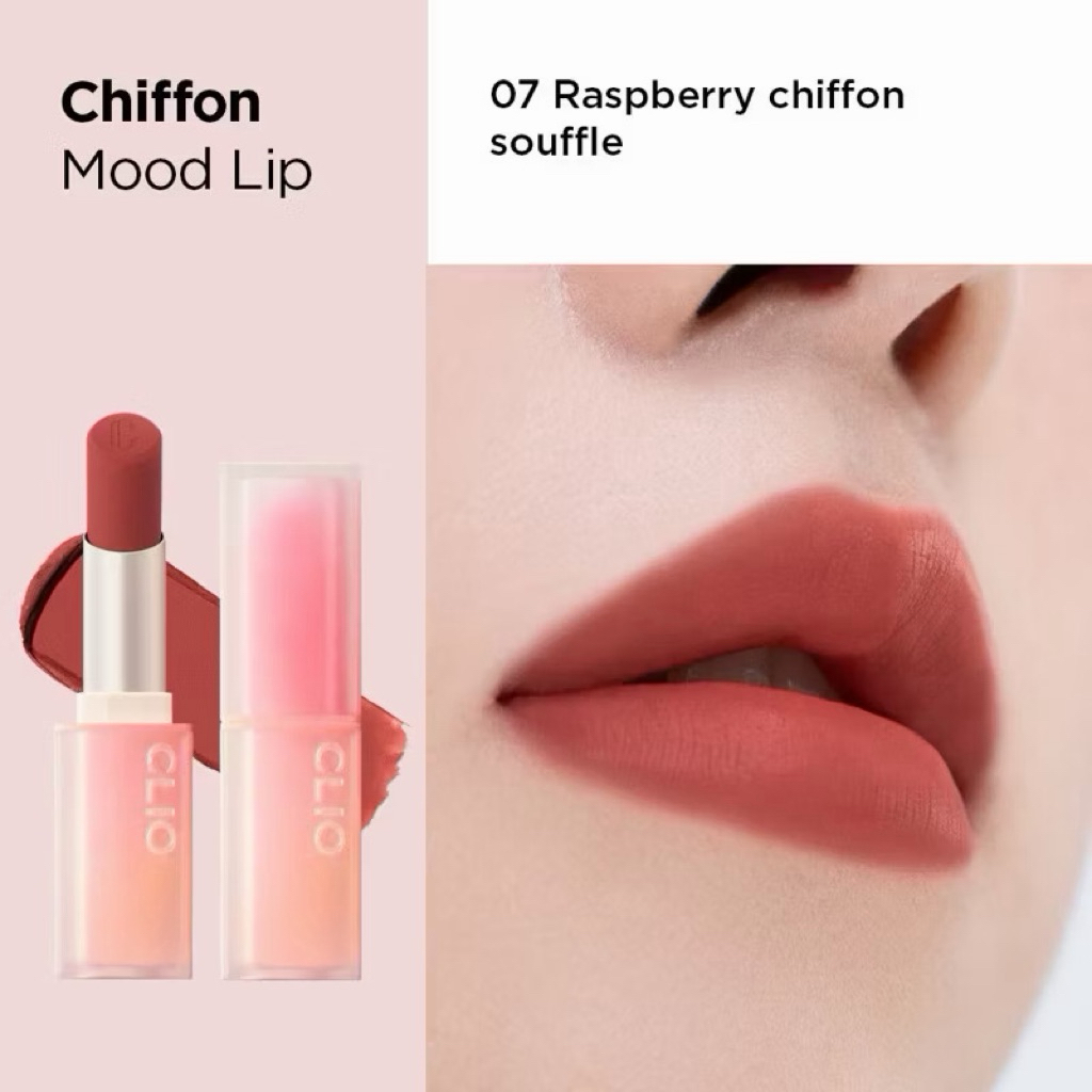 [CHÍNH HÃNG 100%] SON LÌ CLIO CHIFFON MOOD LIP #07 ĐỎ ĐẤT
