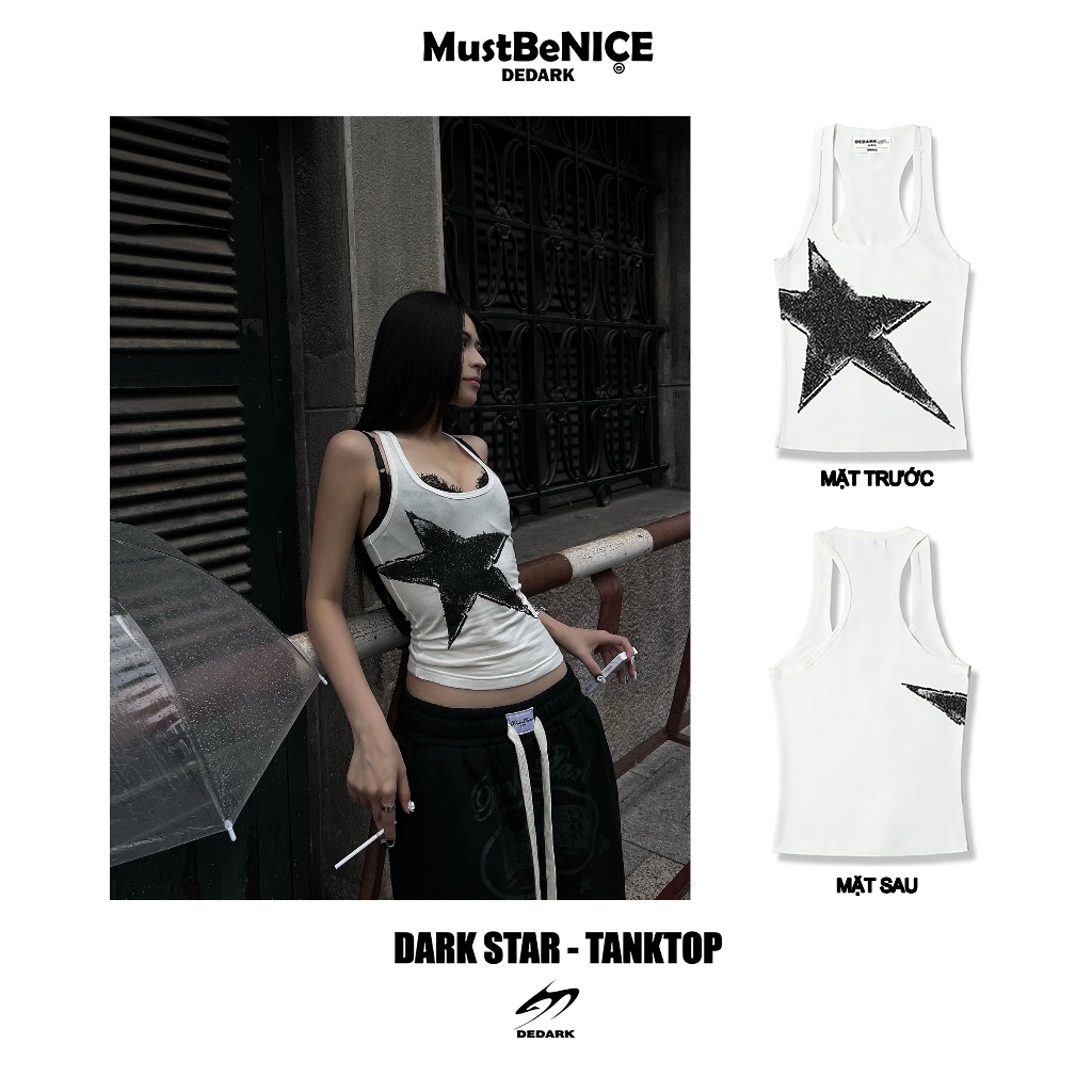 Áo thun nữ 3 lỗ 𝐃𝐀𝐑𝐊 𝐒𝐓𝐀𝐑 DEDARK TANKTOP