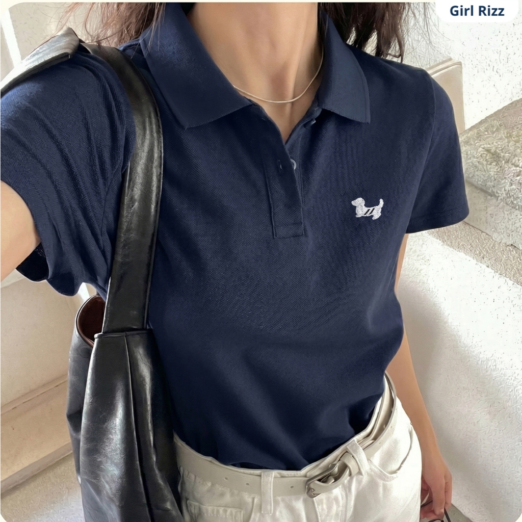 Áo Polo Nữ Basic In Logo Premium – Chất Vải Durracot Cao Cấp, Form Slim Fit Tôn Dáng Thanh Lịch PLG013