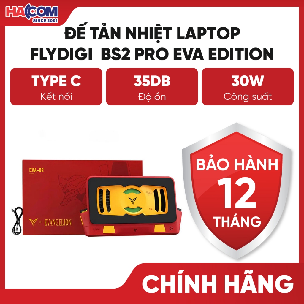 Để Tản Nhiệt Laptop Flydigi BS2/BS2 Pro Cao Cấp Chống Ồn Tích Hợp 4 Chế Độ Làm Mát HACOM PC